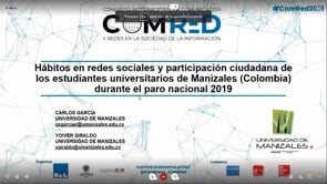 Habitos en Redes sociales y participación ciudadana de universitarios de Manizales (Colombia) durante el paro nacional 2019