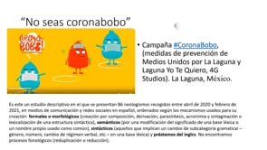 Procedimientos neológicos en relación con el COVID-19 en los medios de comunicación y las redes sociales