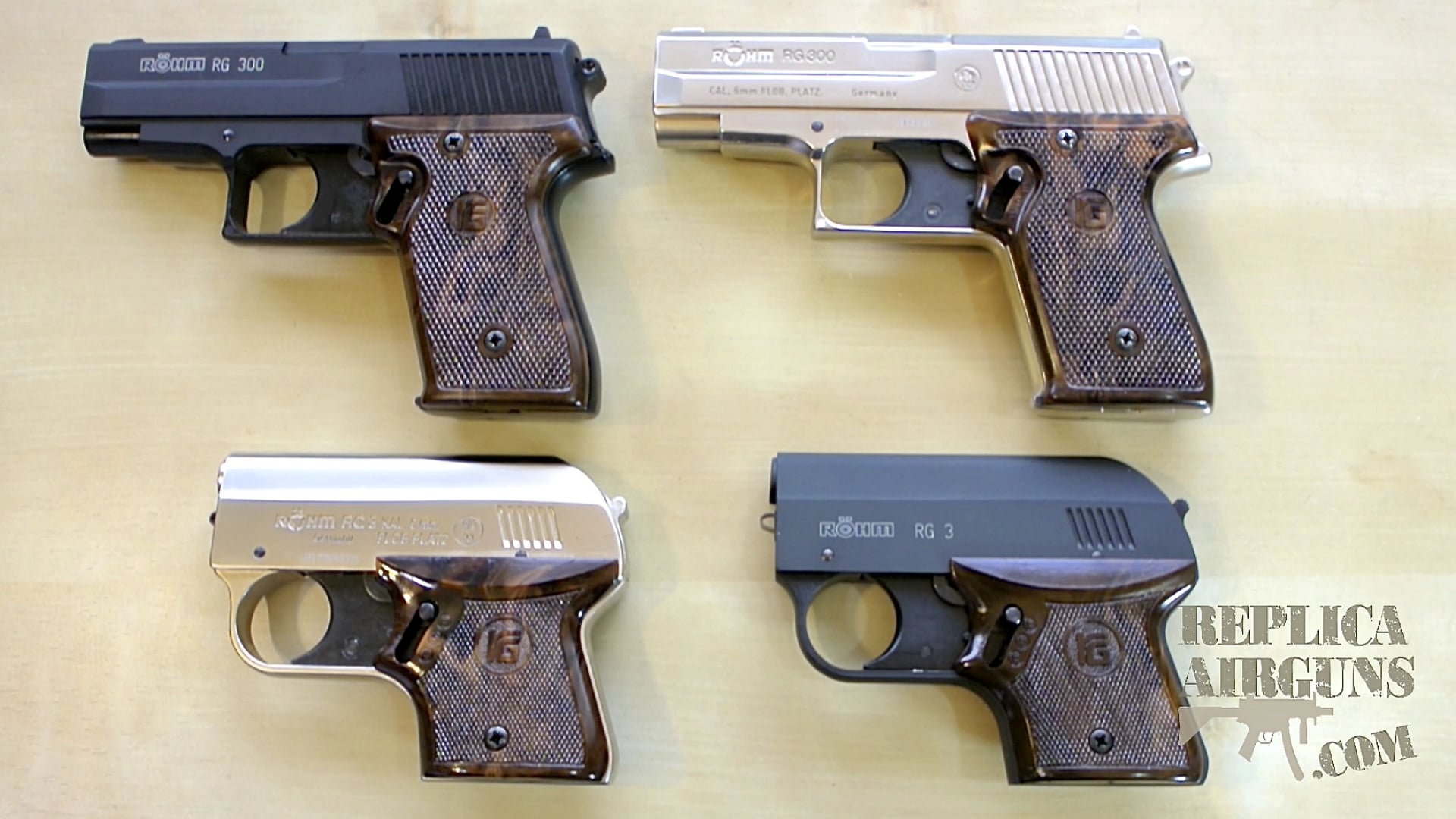 ROHM RG-300 and RG 3 .22 Caliber Blank Pistol Table Top Review