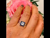 Diamond, Sapphire, Platinum Ring 11550-1961