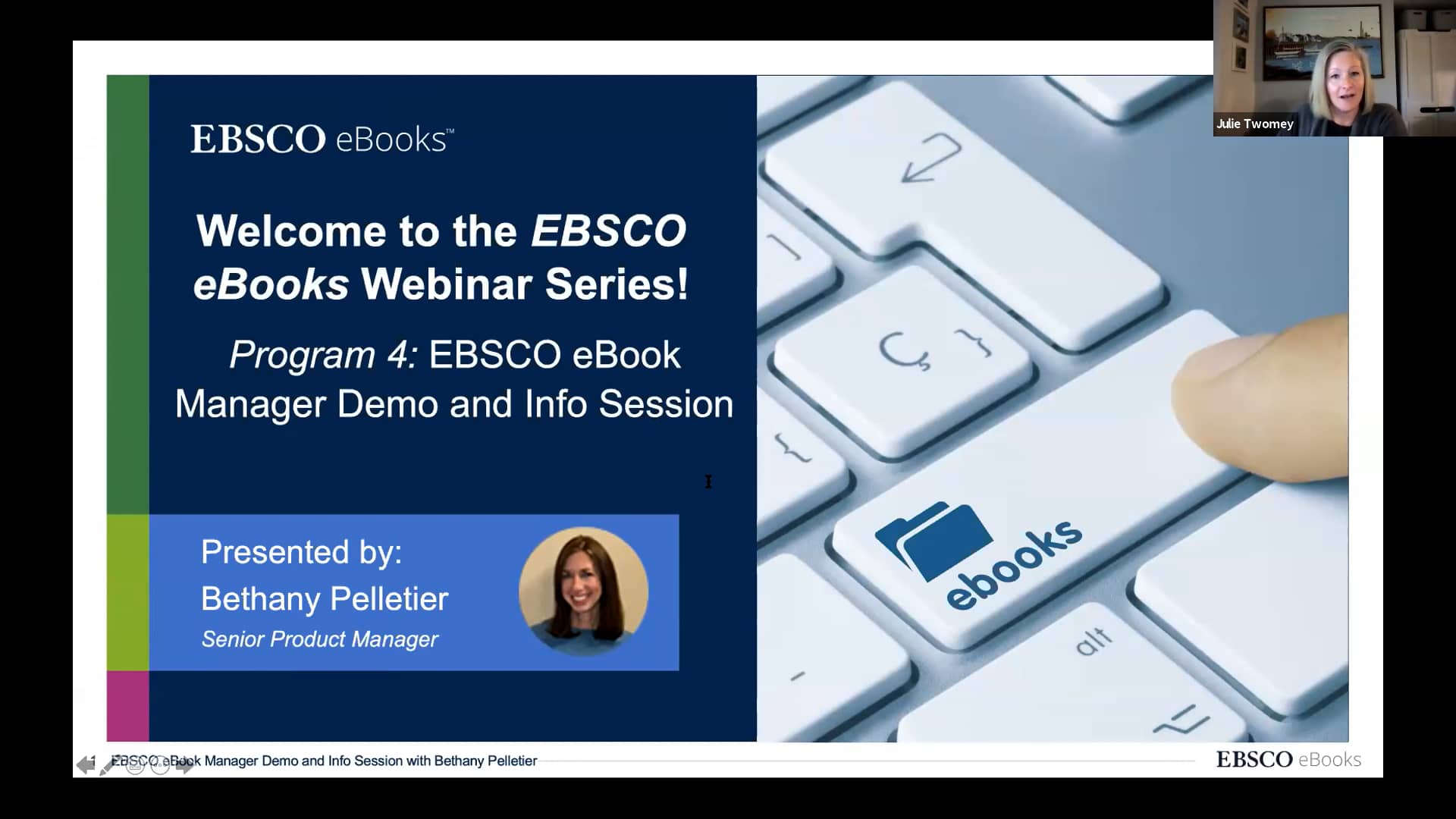 EBSCO eBook Manager Demo and Info Session Part 1 My Collection Search
