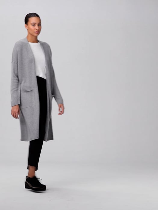 Peruvian Organic Cotton Blend Long Cardigan | EILEEN FISHER Peruvian Organic Cotton Blend Long Cardigan | EILEEN FISHER