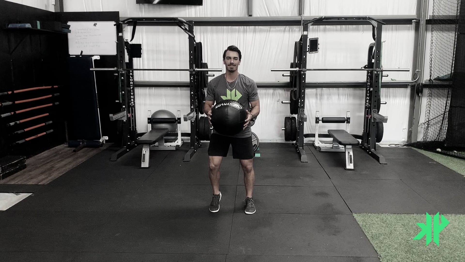 Shuffle Med Ball Overhead Side Slam on Vimeo