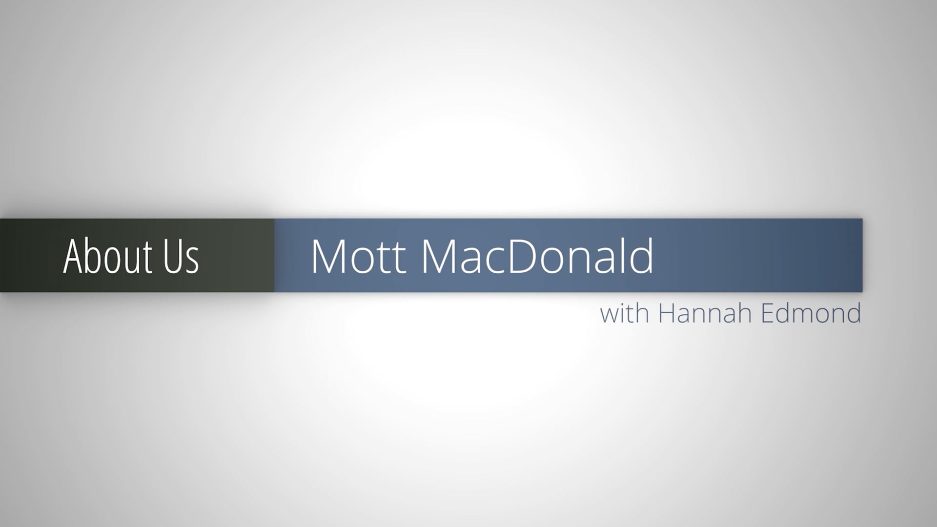 Introducing Mott MacDonald