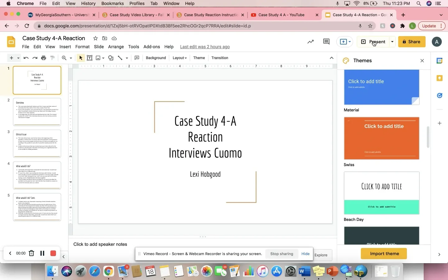 Case Study 4-A Reaction on Vimeo