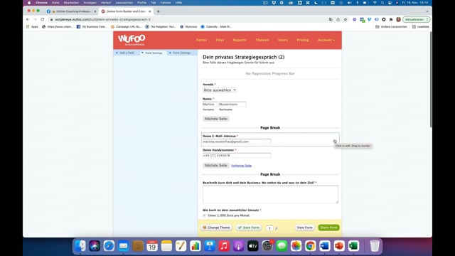 Zwischenüberschriften in Wufoo erstellen