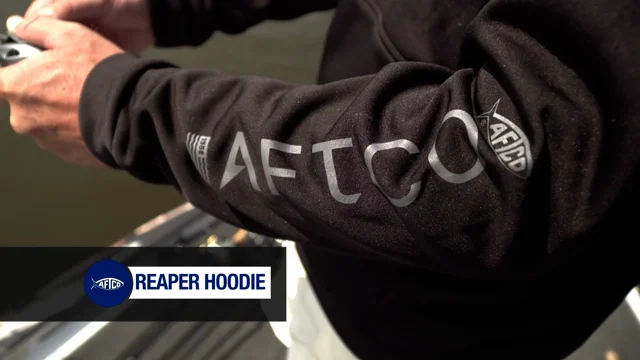 AFTCO Reaper Technical Fishing Hoodie - Charcoal Heather - 3XL