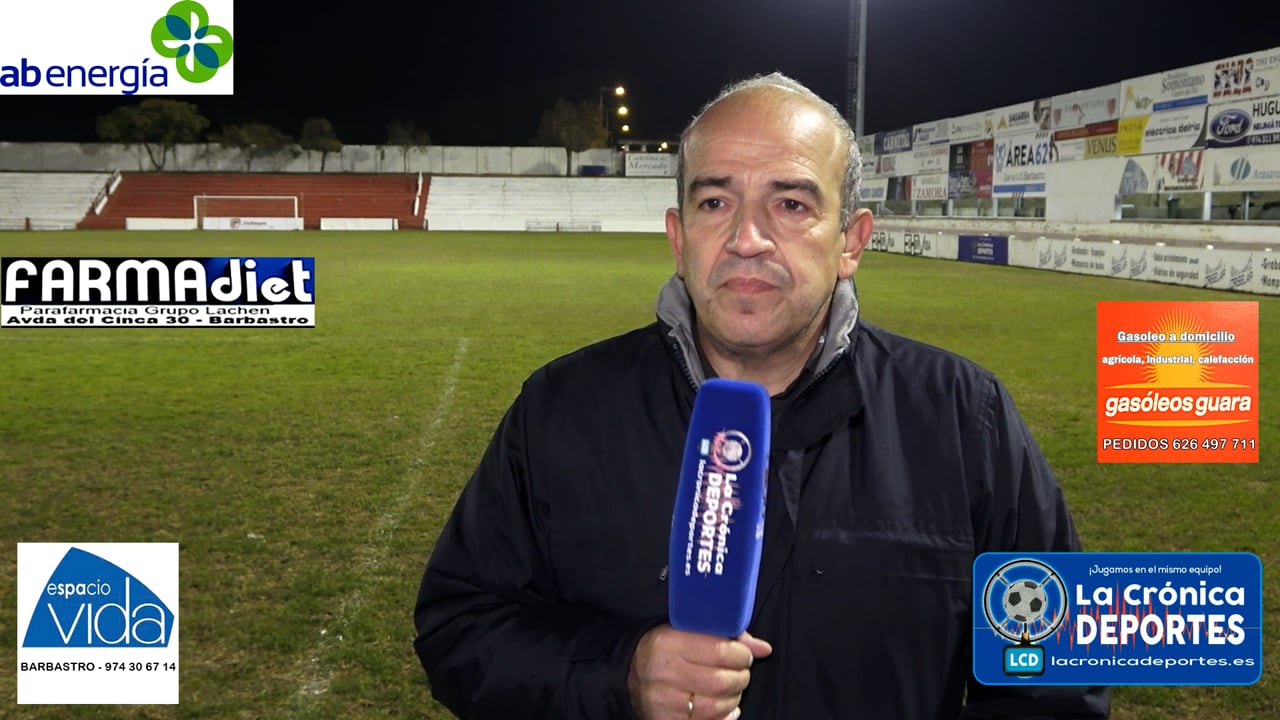 RAFA TORRES (Presidente UD Barbastro) "Admitimos la sanción a Gulias y vamos ahora a recurrir al tribunal administrativo del deporte" "Hay que salir del descenso, nos hemos complicado la vida, el objetivo es acabar 8º" "Si volviér