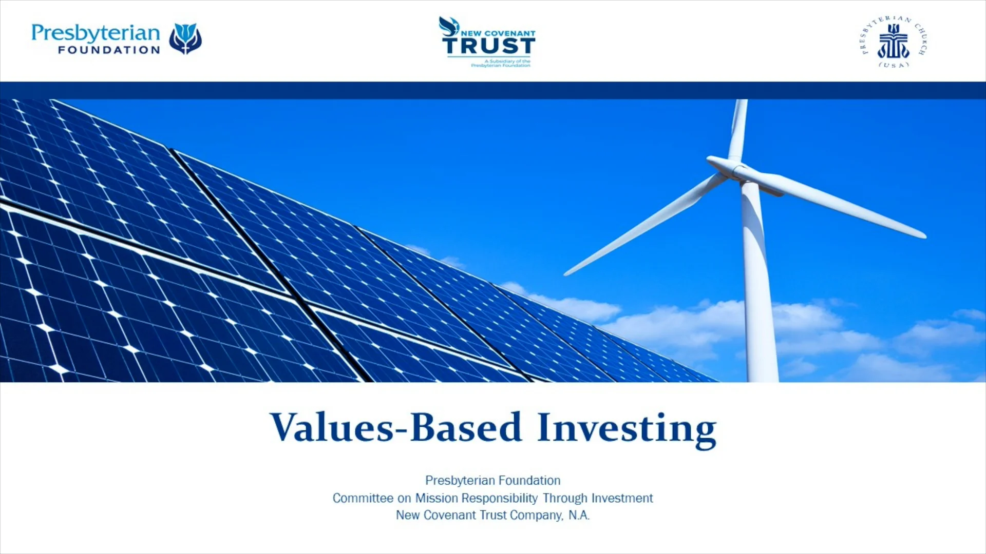 What We Do - Values-based Investing on Vimeo