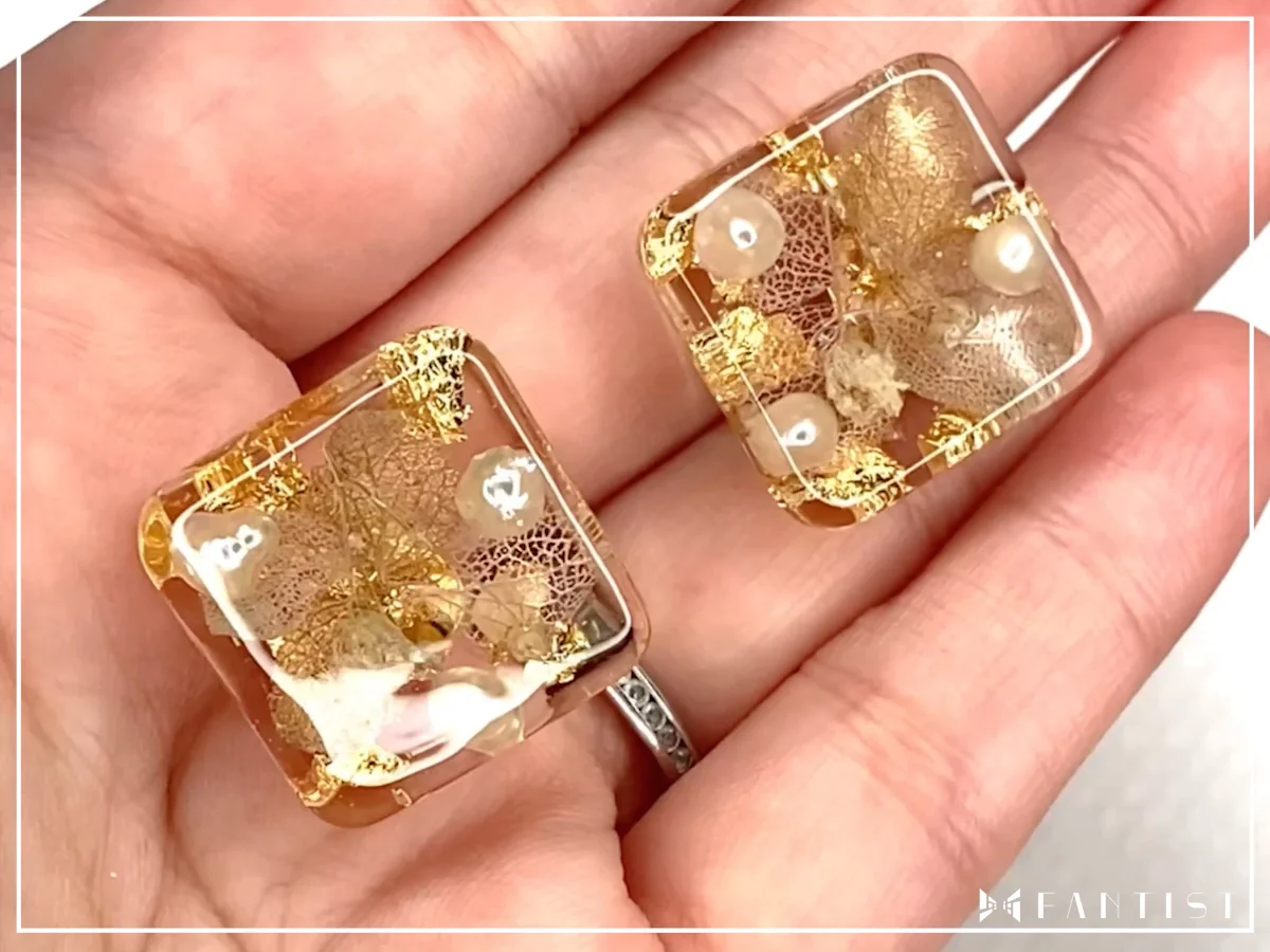 新♡紫陽花ピアス　可愛い　レジン UVレジン】モールドなし！簡単可愛い紫陽花のピアス作ってみた