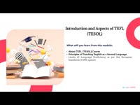 Module 1: Introduction and Aspects of TEFL/TESOL