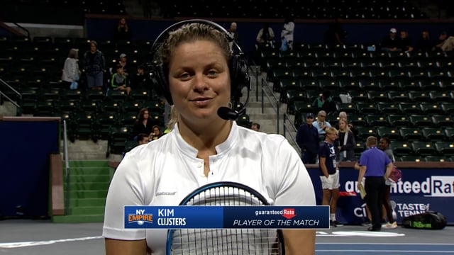 015_LASERS AT EMPIRE_POSTMATCH_KIM CLIJSTERS INTVW