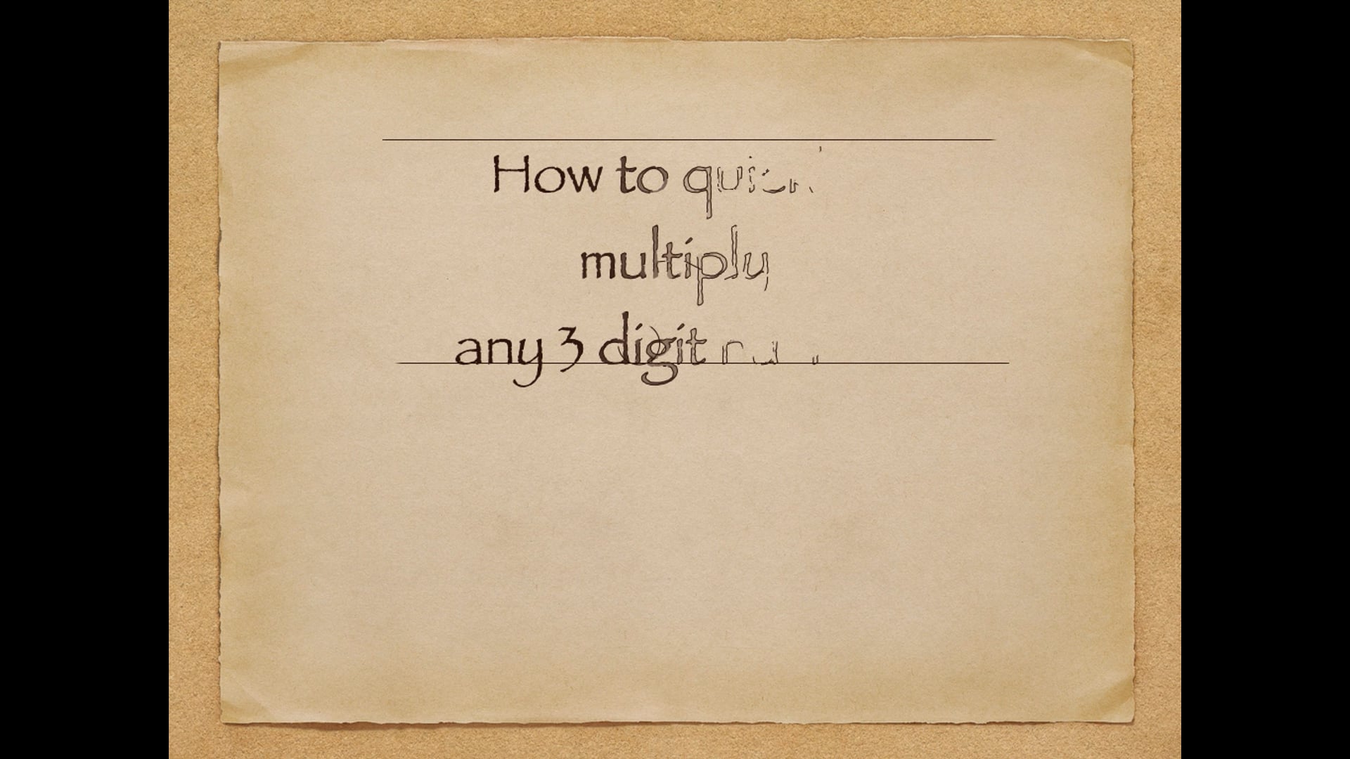 Vedic Maths: Multiply Any 3 Digit Number