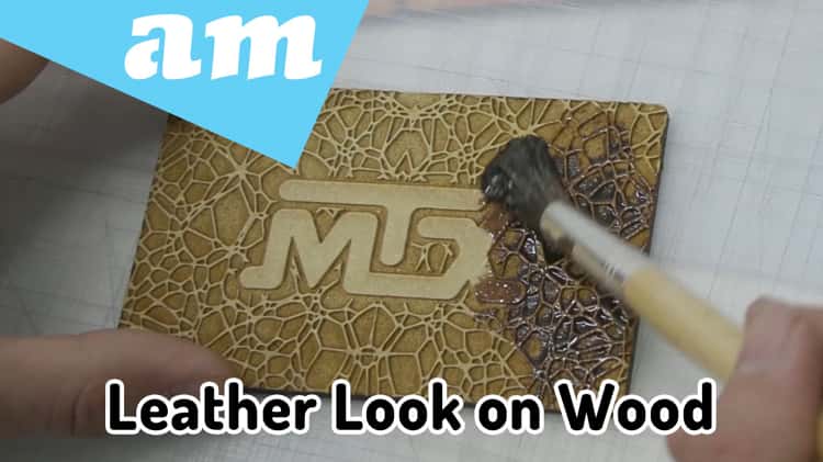 How to Create Leather Look on Wood by Laser Engraving and Paint by Dark  Wood Varnish Explained on Vimeo