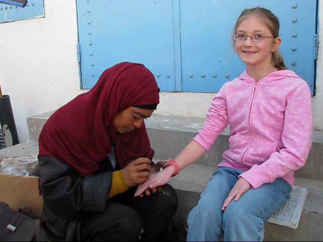 Ireland Getting A Henna Tattoo