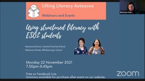 Webinar: Using structured literacy with ESOL students