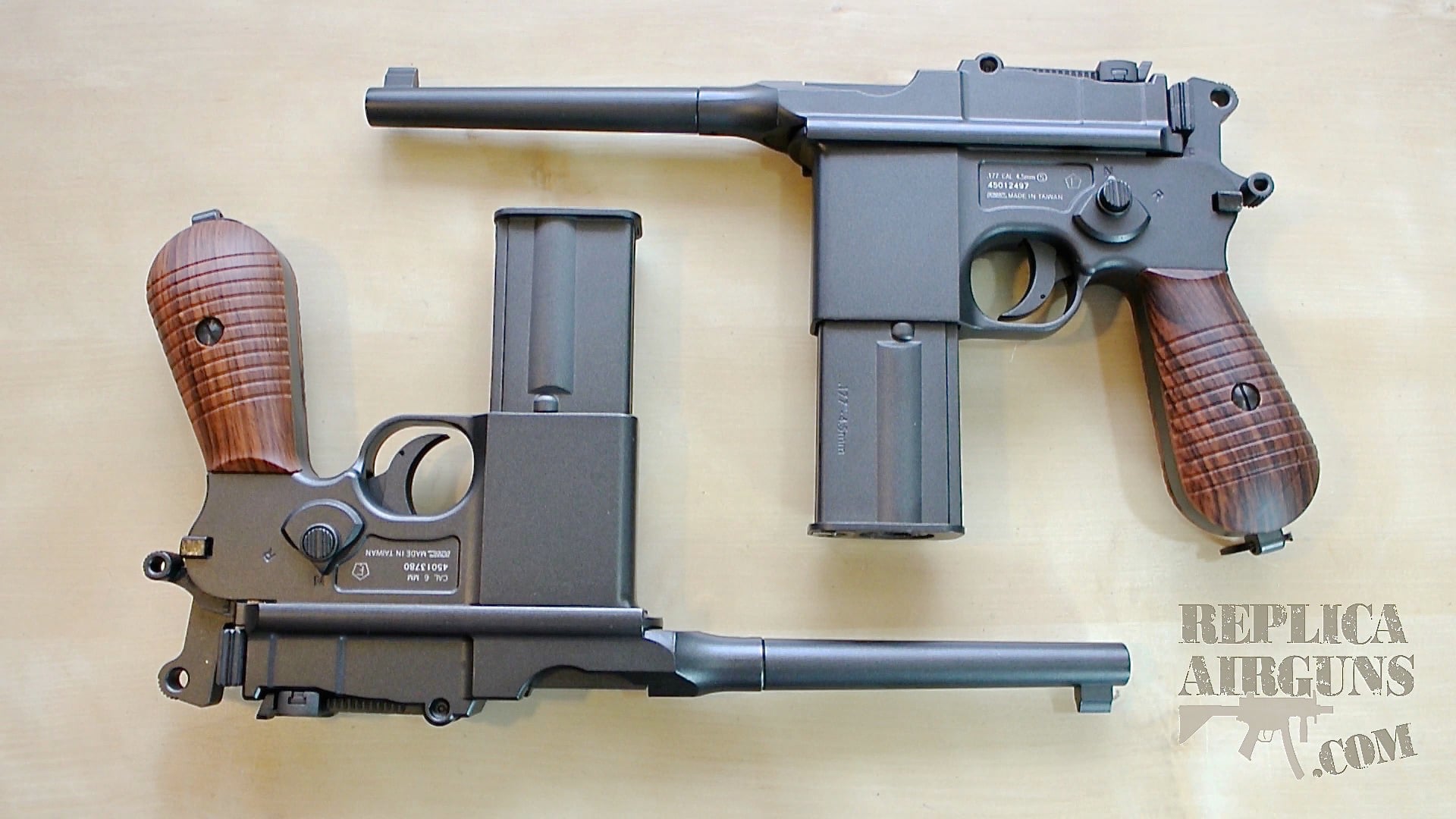 KWC Mauser M712 Broomhandle CO2 Blowback BB and Airsoft Pistol Update Video