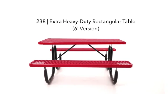 Ultra Play Natural Extra Heavy-Duty ADA Accessible Rectangular Table, Single Sided / Recycled Plastic / Pressure Treated