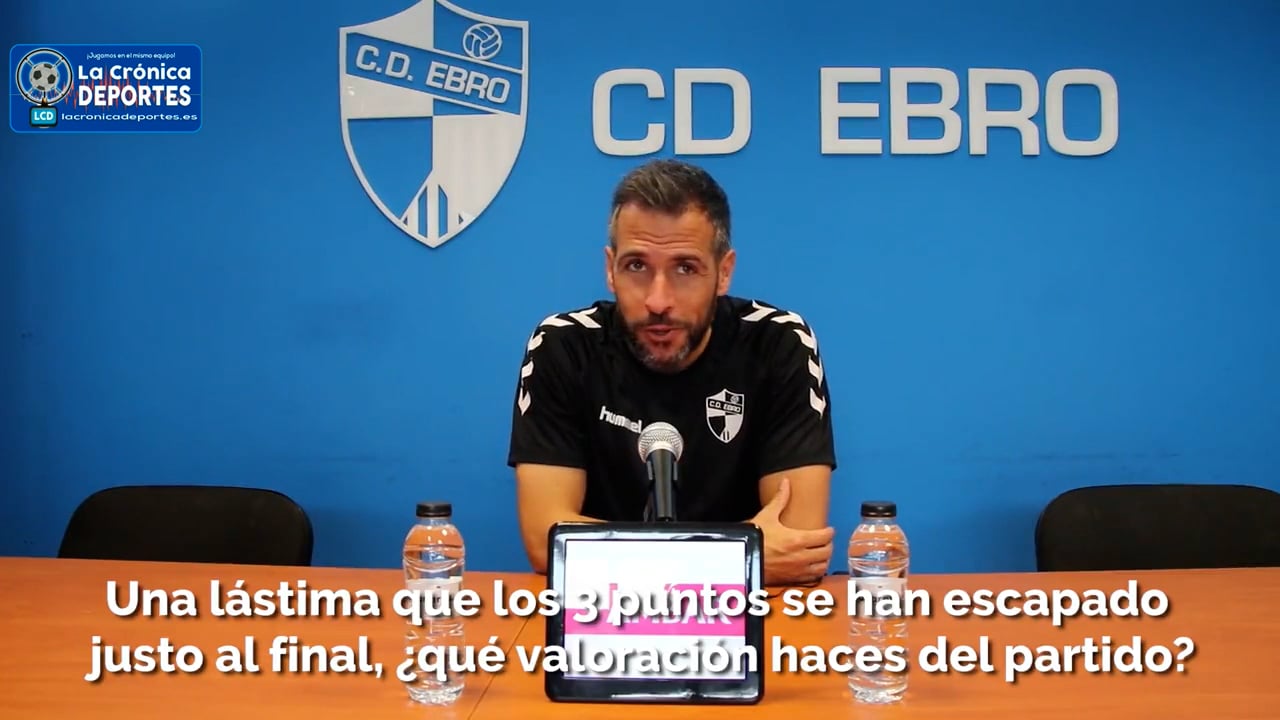 RAÚL JARDIEL (Entrenador Ebro) CD Ebro 1-1 Peña Deportiva / J 12 / 2ª RFEF - Gr 3 / Fuente Twitter CD Ebro