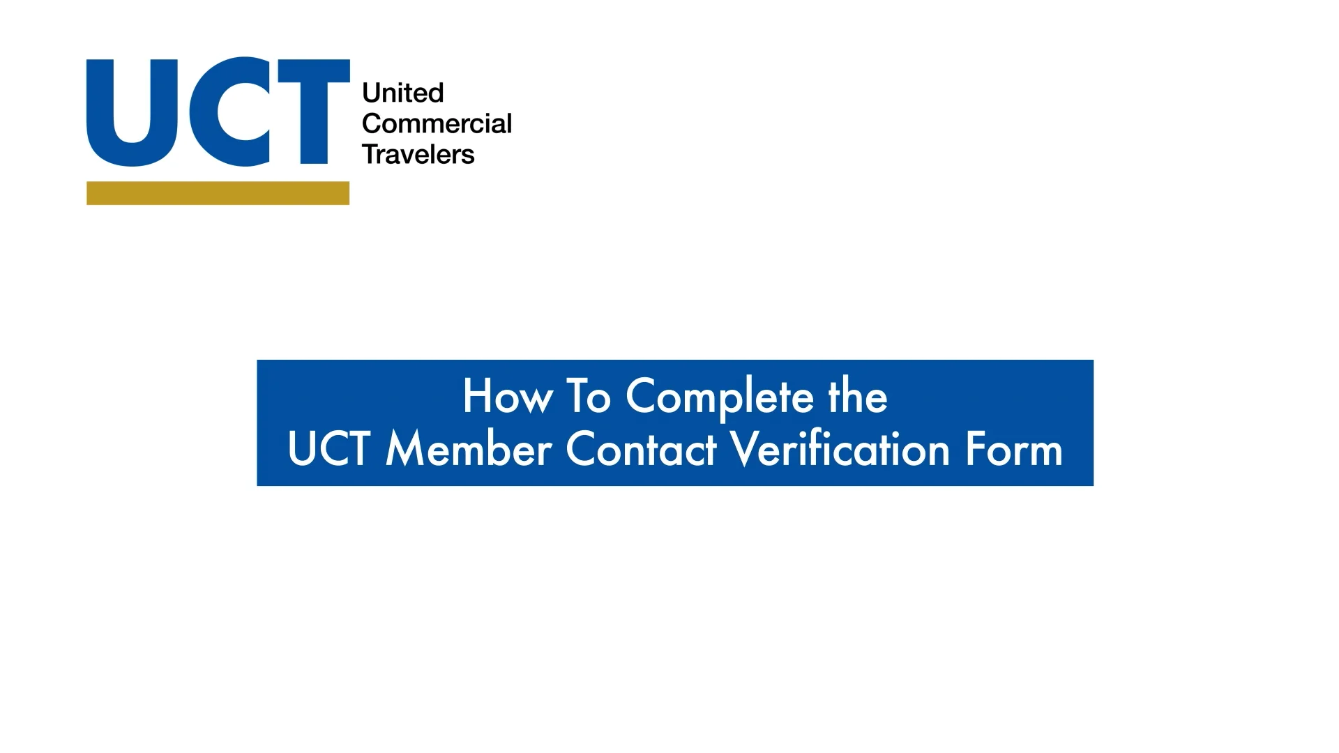 How to complete the UCT member contact verification form on Vimeo