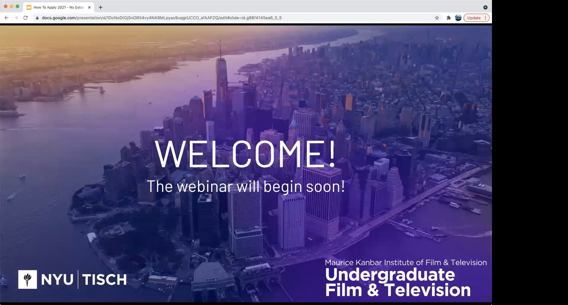 Undergraduate Film & TV Prospective Student Info Session - How to Apply ...