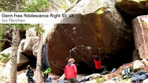 Ivo Penchev on Germ Free Adolescence Right Sit V8 - Eldorado Canyon, Colorado