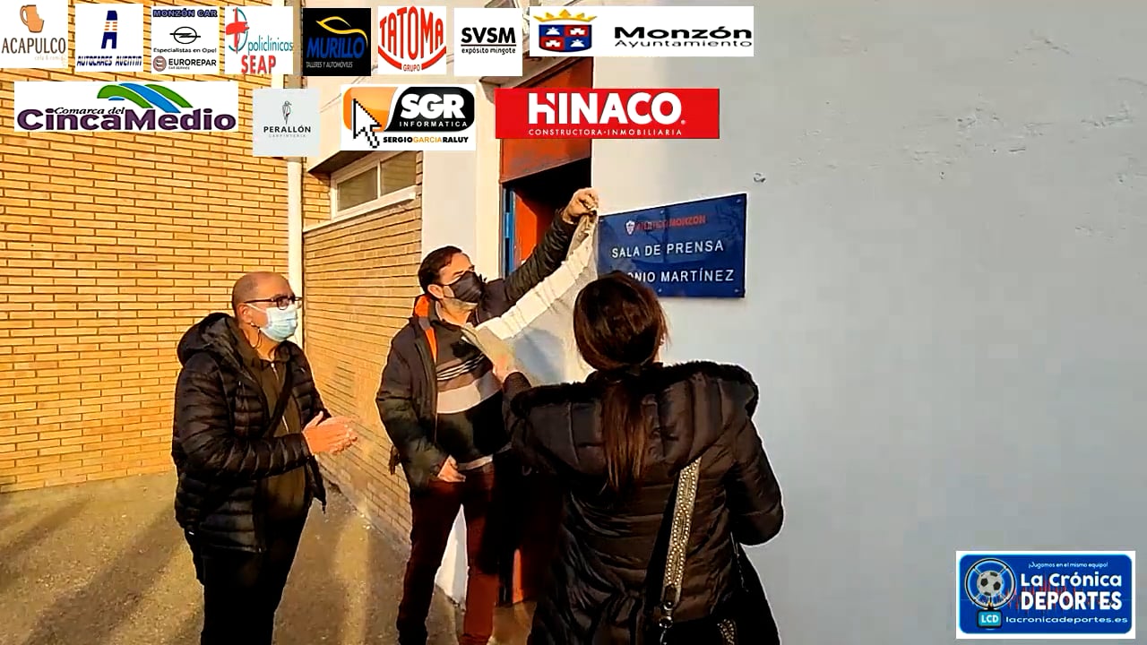 LA SALA DE PRENSA DEL ISIDRO CALDERÓN EN MONZÓN YA LLEVA EL NOMBRE DE ANTONIO MARTINEZ