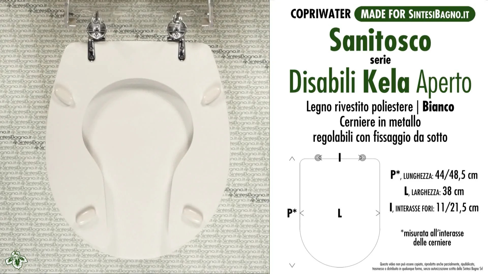 COPRIWATER per wc DISABILI. UNIVERSALE RIALZO H10 cm CON COPERCHIO. Legno  ricoperto on Vimeo