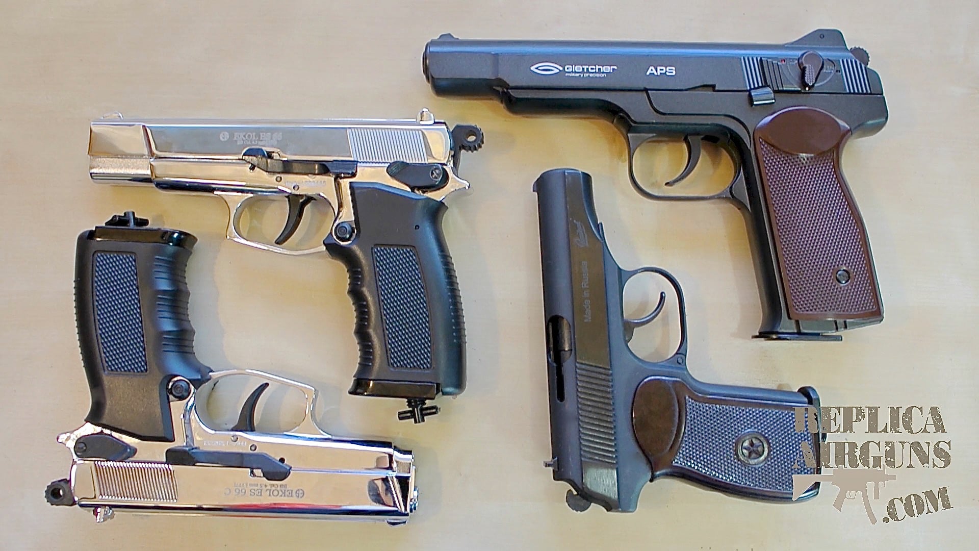 Baikal Makarov - Gletcher APS - EKOL ES 66 CO2 BB Pistol Update Video