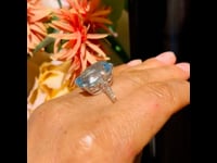 Aquamarine, Diamond, 14ct Ring 12918-0006