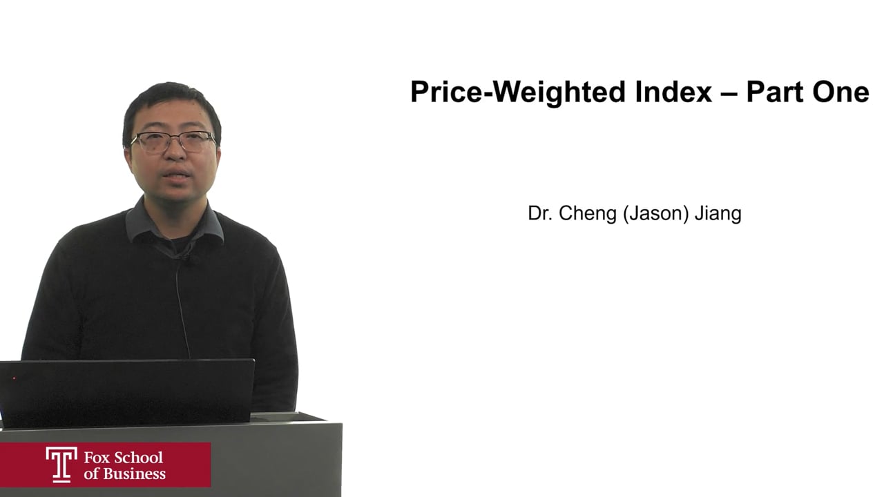 Price-Weighted Index – Part One