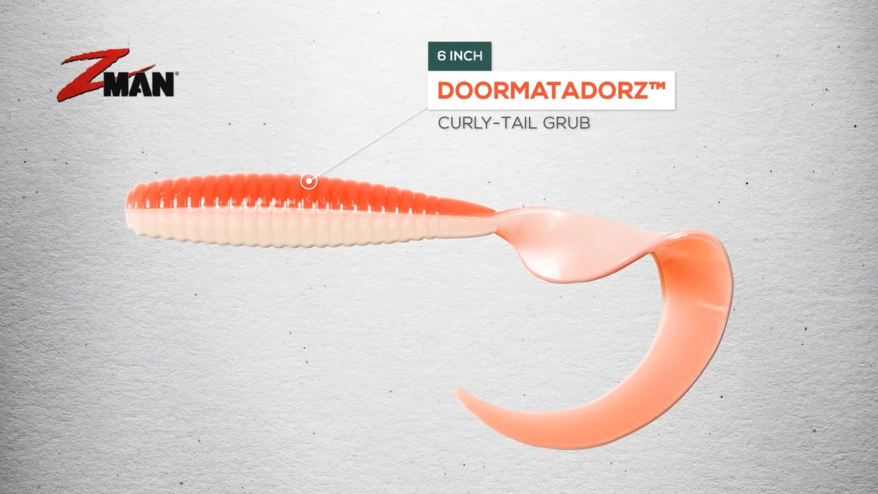Z-Man DoormatadorZ 6 inch Scented Curly Tail Grubs 3 pack Z-Man DoormatadorZ 6 inch Scented Curly Tail Grubs 3 pack