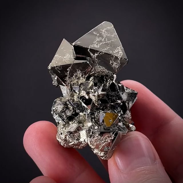 Pyrite sharp octohedra