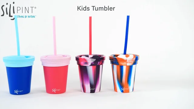 Silipint Kids Tumbler with Straw - Coral Reef