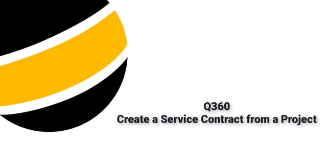 Create a Service Contract from a Project