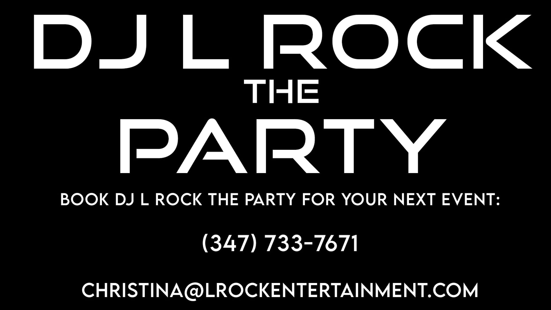 DJ L Rock the Party Promo Video