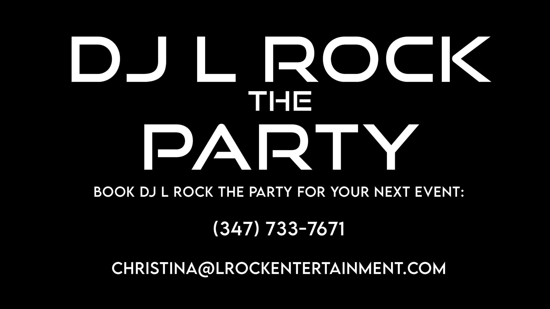 Christina LaRocca AKA DJ L Rock the Party