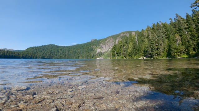 4K Peaceful Mowich Lake on a Summer Day, Washington State, USA