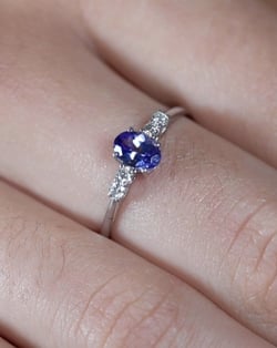 Video: 925 Silver Tanzanite Diamonds Ring
