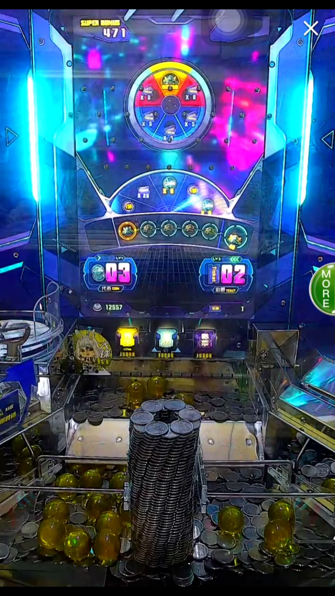Play online high-limit coin pusher games and bring down huge coin ...
