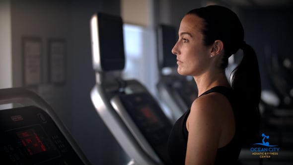 Woman on treadmill