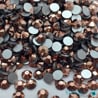 Strass à coller en verre doré brun