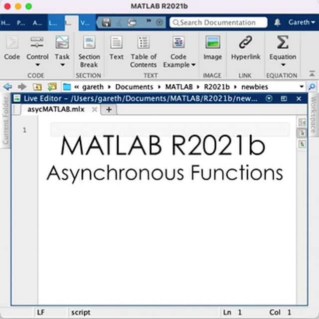 MATLAB R2021b: Asynchronous Functions