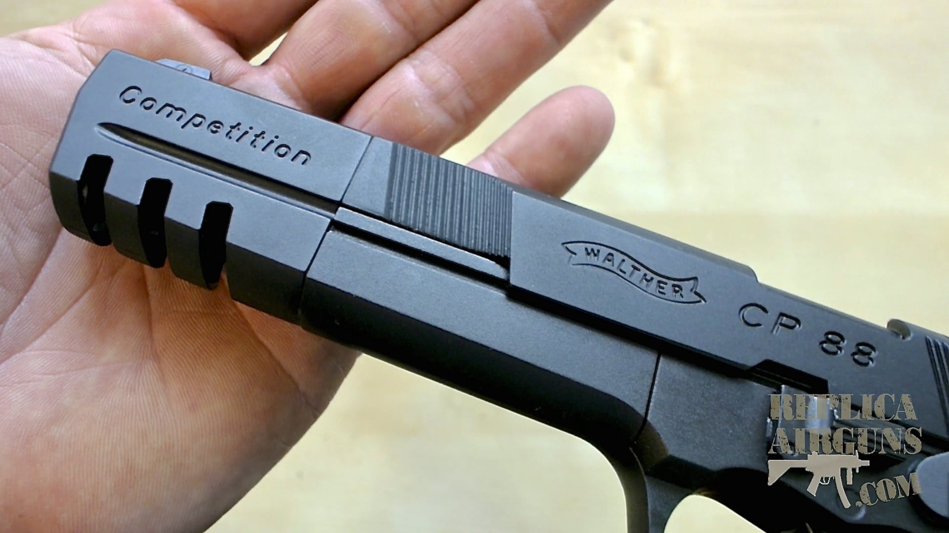 Walther CP88 Competition CO2 .177 Caliber Pellet Pistol Table Top Review