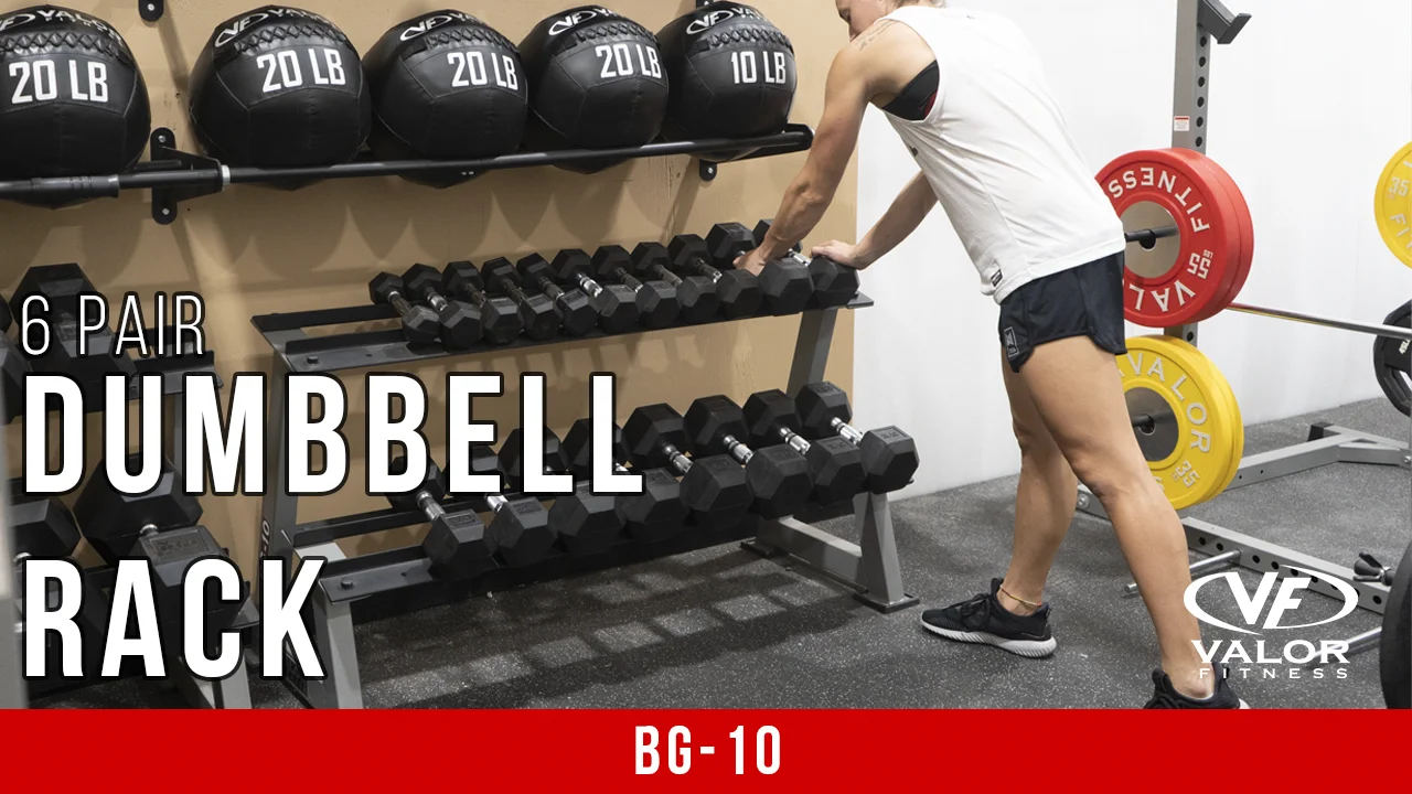 Valor Fitness BG-10, 2-Tier Dumbbell Storage Rack on Vimeo