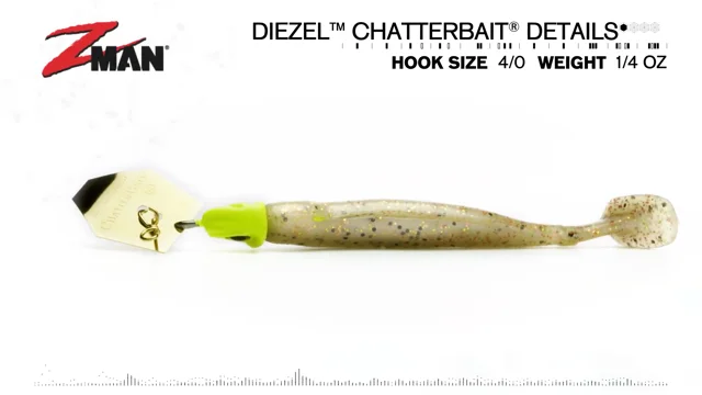 Z-man CBD14-02 Red Bone/Gold Chartreuse 1/4oz Diezel ChatterBait Fishing  Lure