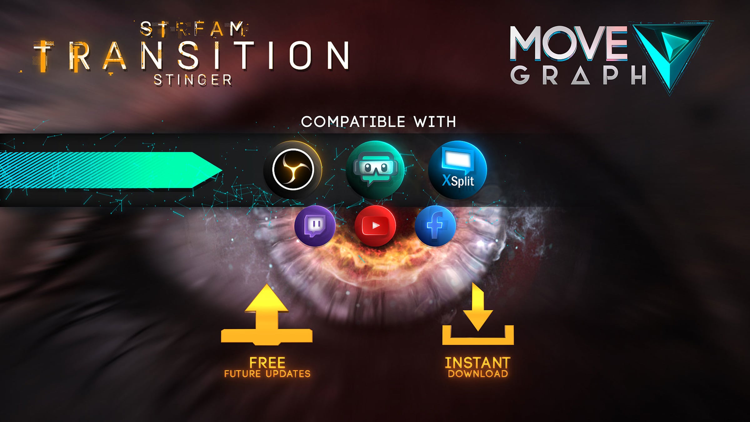 Horror Stinger Transition for OBS and Streamlabs • MoveGraph | Videos ...