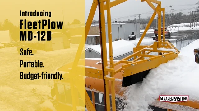 If you're using snow brushes for trucks or buses to remove rooftop snow,  you need a FleetPlow. - Scraper Systems
