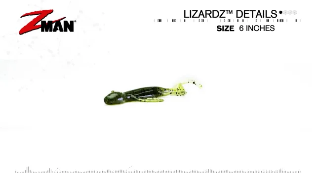 Z-MAN LIZ6-46PK6 Elaztech Lizardz 6, Green Pumpkin, Floating, 6/Pack,  Multi, One Size