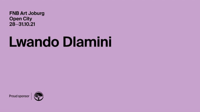 Lwando Dlamini talks about his practice and what influences his work, FNB Joberg